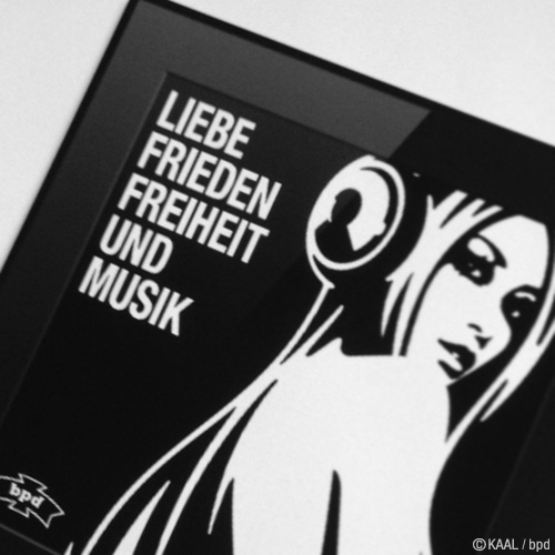 インテリアアート Liebe Frieden Freiheit und Musik