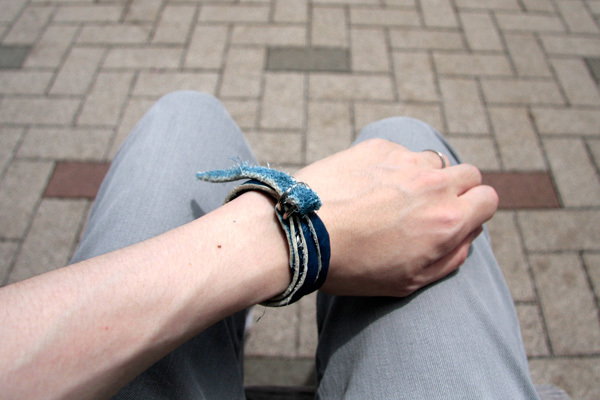 bpd kaal leather bracelet japan blue