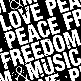 bpd KAAL love peace freedom typography