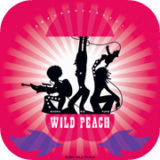 wild peach sticker design