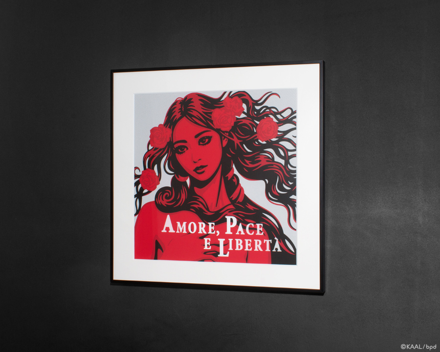 KAAL amore pace e liberta giclee art