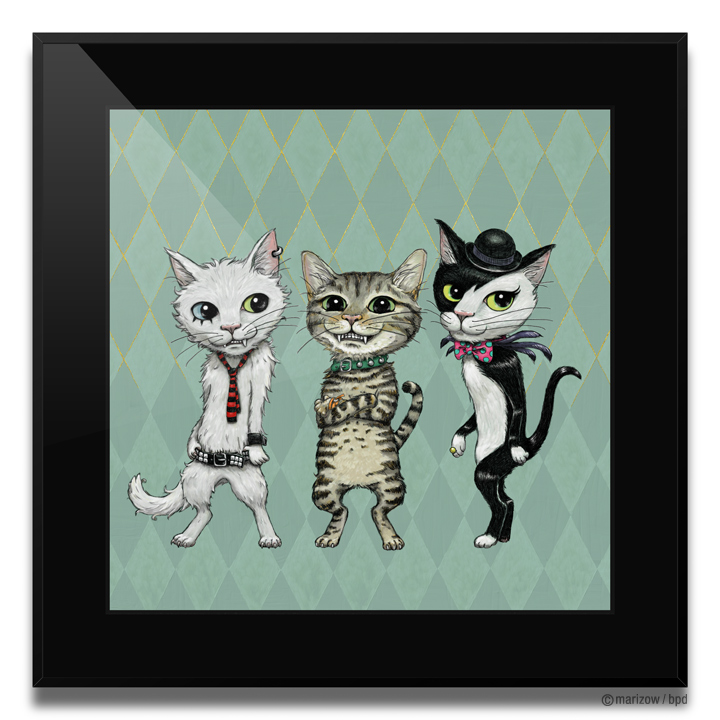 marizow Three Punk Rock Cats The Sclash