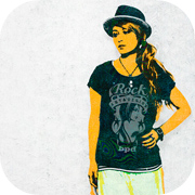 bpd kaal rock emblem tee model photo